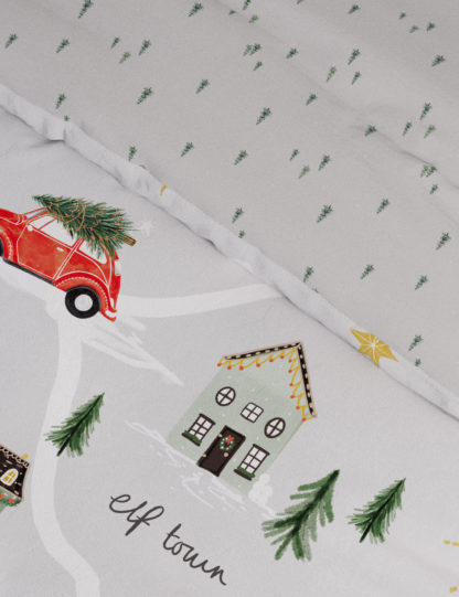 An Image of M&S Cotton Blend North Pole Bedding Set