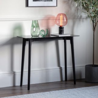 An Image of Brea Console Table, Glass Black