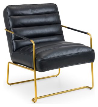 An Image of Julian Bowen Giorgio Faux Leather Chair - Black