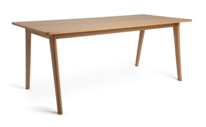 An Image of Habitat Nel Wood Effect Dining Table - Oak