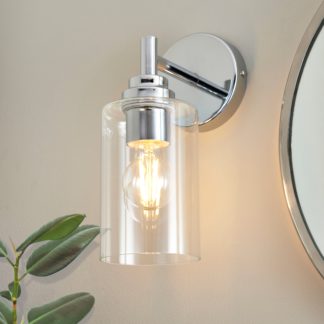 An Image of Freya Chrome Bathroom Wall Light Chrome