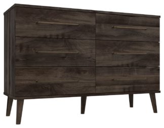 An Image of Sherwood 3+3 Drawer Chest - Dark Oak