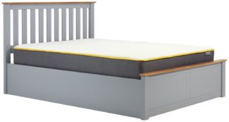 An Image of Birlea Phoenix Small Double Ottoman Wooden Bed Frame - Grey