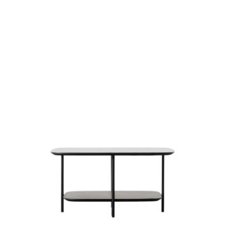 An Image of Fairfield Coffee Table, Marble Effect Black