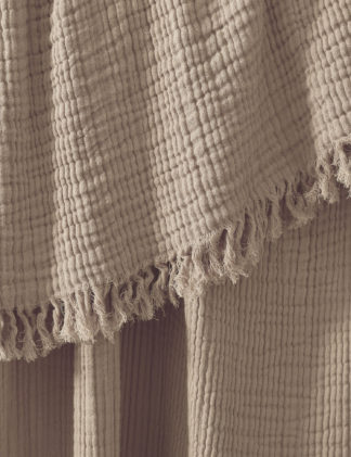 An Image of M&S X Fired Earth Paris Collection Pure Cotton Throw