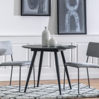 An Image of Newport Round Dining Table Black