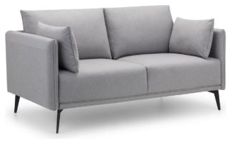 An Image of Julian Bowen Rohe 2 Seater Fabric Sofa - Grey