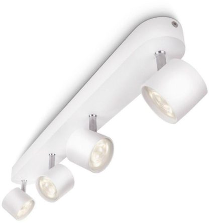 c65dbee2f2389df38614a788e679f708fcfdb0e31039d57bab7b3e41e0932883.jpg An Image of Philips myLiving Adjustable 2 Ceiling Spot Lights - White.