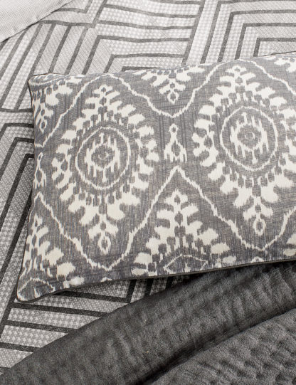 An Image of Bedeck Of Belfast Pure Cotton Kaya Geometric Cushion