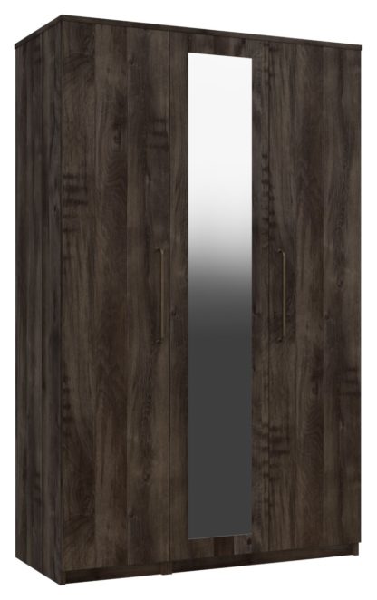 An Image of Sherwood 3 Door Mirror Wardrobe - Oak