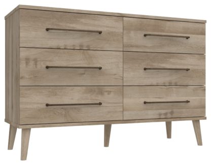 An Image of Sherwood 3+3 Drawer Chest - Dark Oak