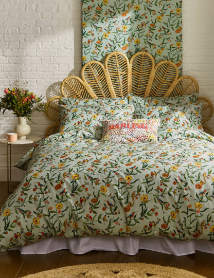 An Image of Cath Kidston Pure Cotton Summer Birds Bedding Set