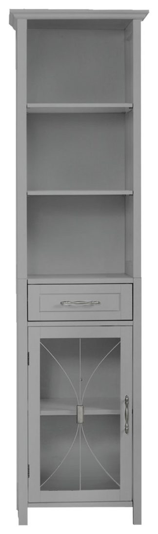 An Image of Teamson Home Delaney 1 Door Cabinet - Grey