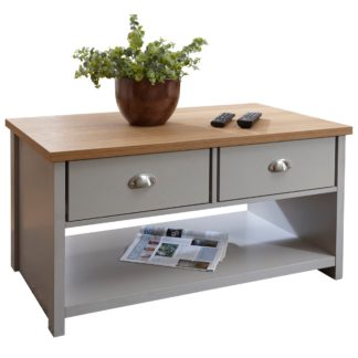 An Image of Lancaster 2 Drawer Coffee Table Grey