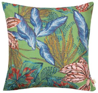 An Image of Habitat Floral Printed Cushion - Multicoloured - 43X43cm
