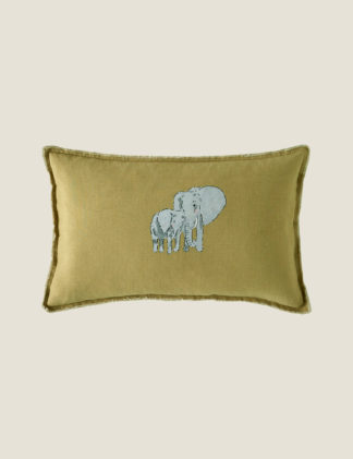 An Image of Sophie Allport Pure Cotton Elephant Cushion