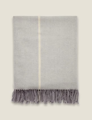 An Image of Bedeck Of Belfast Asha Knitted Stripe Throw