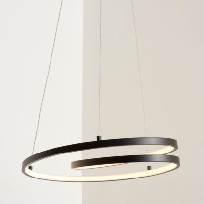 An Image of Riviera LED Ceiling Fitting Black