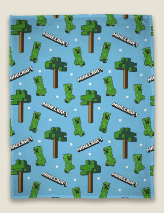 An Image of M&S Minecraft™ Epic Fleece Throw