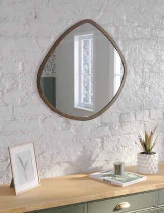 An Image of M&S Wooden Irregular Hanging Wall Mirror
