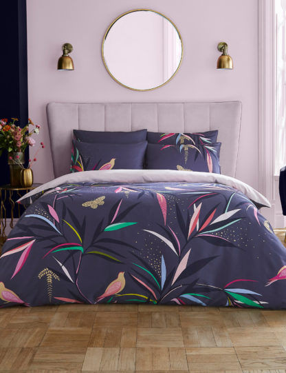 An Image of Sara Miller Pure Cotton Sateen Bamboo Birds Bedding Set