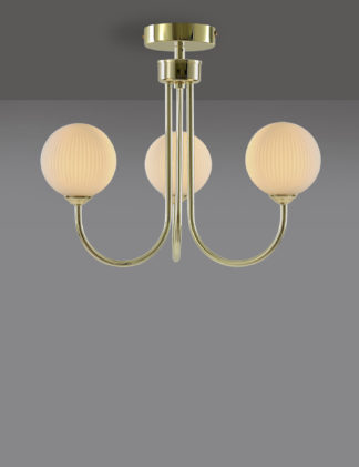 An Image of M&S Emelie Ribbed Ceiling Light