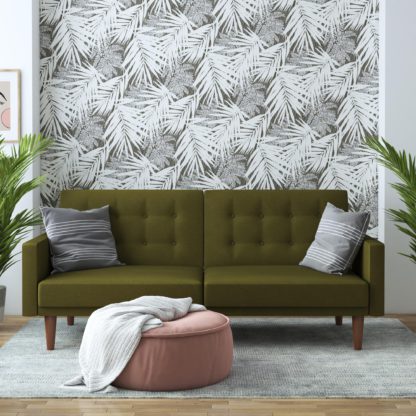 An Image of Wimberly Linen Futon Green