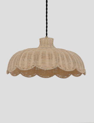 An Image of M&S Scallop Rattan Shade