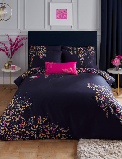 An Image of Sara Miller Pure Cotton Sateen Hummingbird Bedding Set