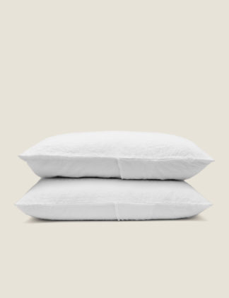 An Image of Bedfolk 2 Pack Pure Linen Pillowcases