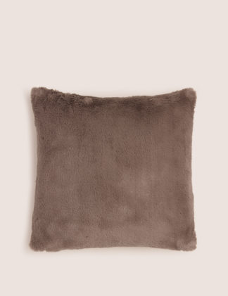 An Image of M&S Supersoft Faux Fur Cushion