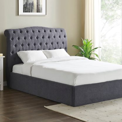 An Image of Rosa Storage Bed Charcoal Charcoal