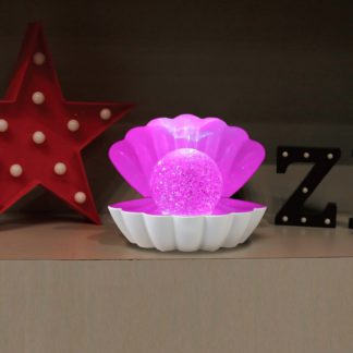 An Image of Colour Changing LED Glitter Shell Lamp