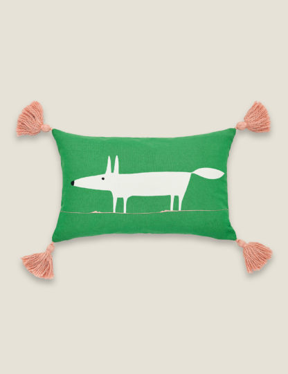 An Image of Scion Pure Cotton Mr Fox Bolster Cushion