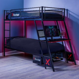 An Image of X Rocker Armada Dual Gaming Bunk Bed Black