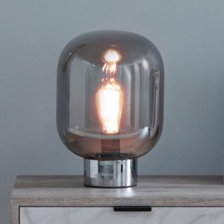 An Image of Pacific Lifestyle Caserta Table Lamp Smoked Grey