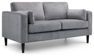 An Image of Julian Bowen Hayward 2 Seater Fabric Sofa - Grey