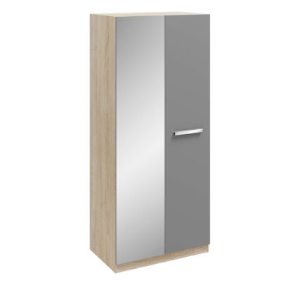 An Image of Genoa Double Wardrobe Grey