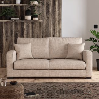 An Image of Carson Chunky Multi Weave 3 Seater Sofa Chunky Multi Weave Natural