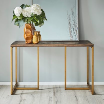 An Image of Fino Console Table Acacia Wood Brown
