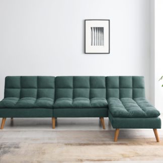 An Image of Cloud Fabric Sofa Bed Emerald