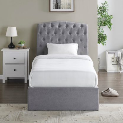 An Image of Rosa Storage Bed Charcoal Charcoal