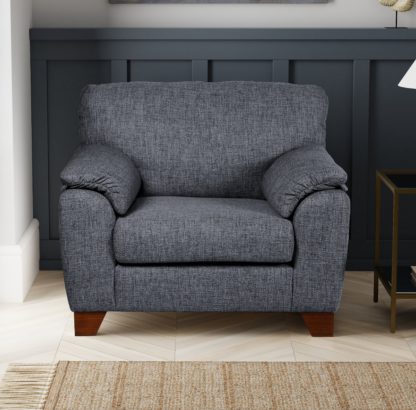 407209009be035c47589932ee16ea29133af147dde4a02b35fa672e01dad96de.jpg An Image of Meyer Tonal Weave Armchair Grey