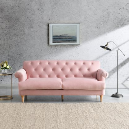 4273af4ec70207b956befc38ace7bdc5e6a19185a00226a311d0fde70ffe96a3.jpg An Image of Jazz Velvet 3 Seater Sofa Teal (Blue)