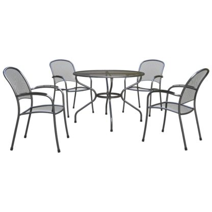 An Image of Royal Garden Carlo 4 Seater Metal Patio Set