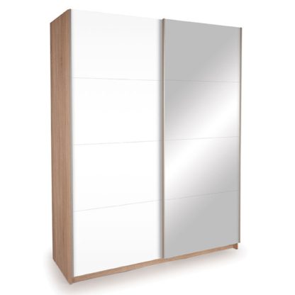 An Image of Ellum Sliding Double Wardrobe White