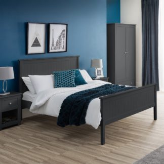 An Image of Maine Wooden Bed Frame Black