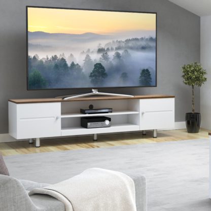 An Image of White Sands Wide TV Stand, 190cm Grey