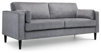 An Image of Julian Bowen Hayward 3 Seater Fabric Sofa - Grey