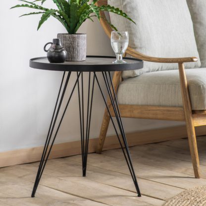 An Image of Lubec Side Table, Dark Wood Dark Wood (Brown)